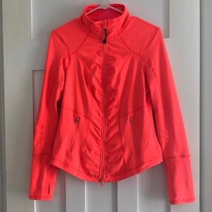Zella Medium Neon Orange Zip Up Jacket